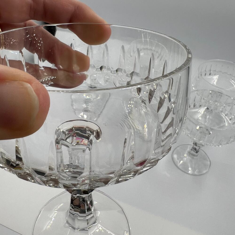 Vintage Schott Zwiesel Champagne Coupe Sherbet Cut Crystal Glasses Set Of 7 - Picture 9 of 10